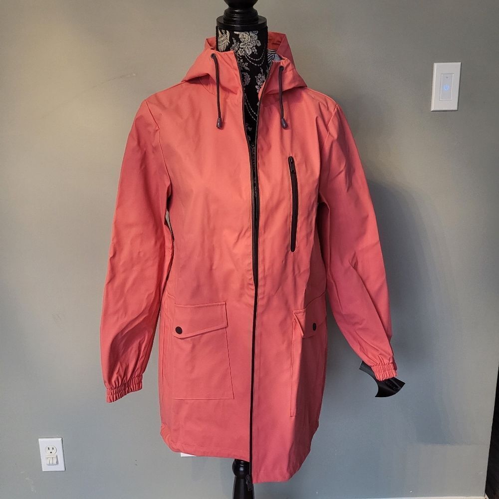 London Fog rainwear coat watermelon color S/P size